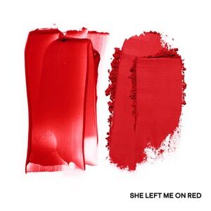 “She Left Me On Red” MAJOR HEADLINES DOUBLE-TAKE CRÈME & POWDER BLUSH DUO
